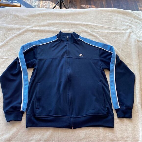 Starter Front Zip Closure Midnight Navy Jacket Size Small - Picture 1 of 12